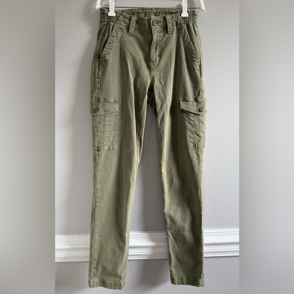 American Eagle cargo pants, EUC, 00, olive green